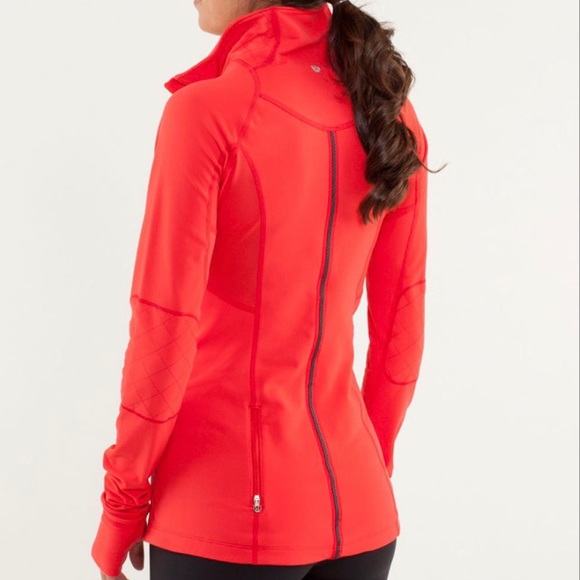lululemon athletica Tops - Lululemon Red Toasty Tech Half Zip Fleece Pullover